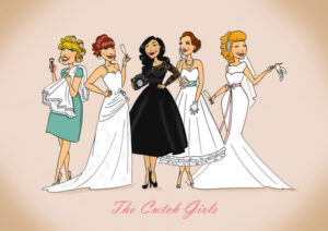 Cartoon illustration of The Cwtch Girls.